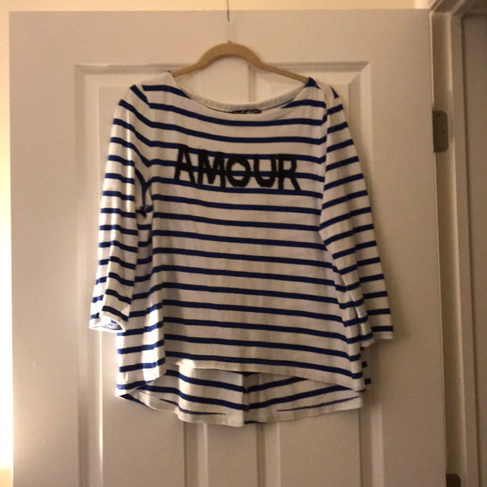 Lord and Taylor Striped Amour Top